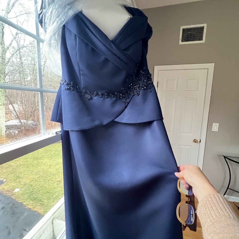 Dark Blue Mother of the Groom dress
